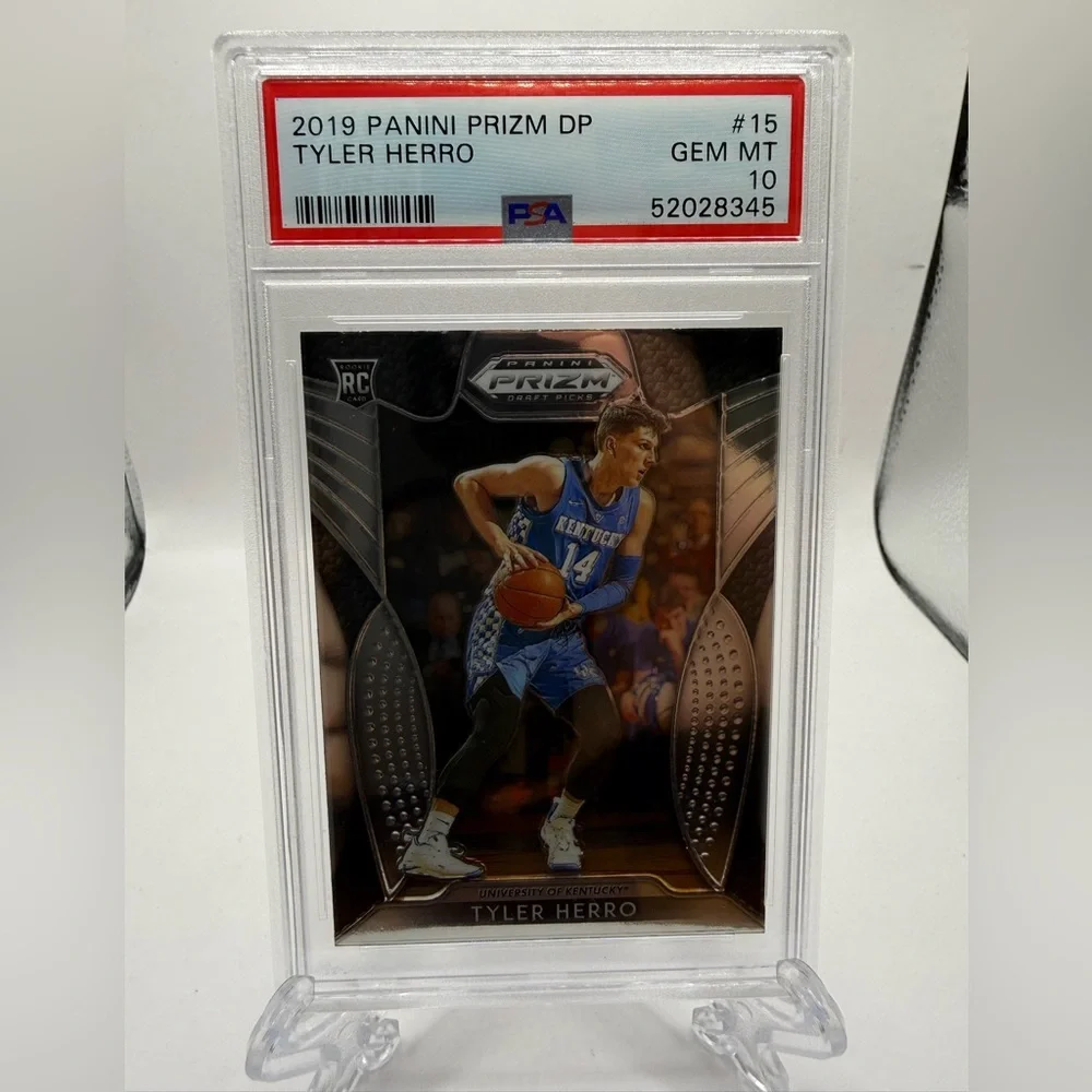 2019-20 Prizm DP Tyler Herro RC PSA 10 Gem Mint Crystal Clear #15